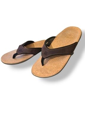 Spenco Men's Yumi Flip Flop Sandals Size 9 Orthotic Arch and Metatarsal Support